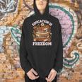 Education Is Freedom History Month Book Black Teacher Men Hoodie Education Is Freedom History Month Book Black Teacher Men Hoodie