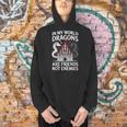 Fantasy Book Bookish My World Dragons Friends Not Enemies Men Hoodie