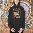 Words Flow Better Caffeine Coffee Drinker Book Writer Men Hoodie