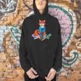 Fox Nerd Reading Books Bookworm Library Book Men Hoodie