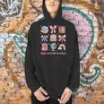 Girls 100 Days Of School Coquette Bow Pencil Bus Book Crayon Men Hoodie