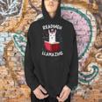 Graduation Cute Animal Llama Reading Book Nerds Bookworm Men Hoodie