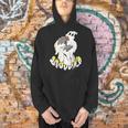 Halloween Books Cute Ghost Reading Booooks Teacher Men Hoodie