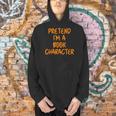 Halloween Pretend I'm Book Character Costume Lazy Adult Kids Men Hoodie
