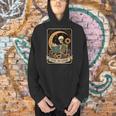 Halloween Tarot Card The Reader Skeleton Reading Books Men Hoodie
