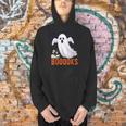 Halloween Teacher Librarian Books Reading Ghost Pun BOOOOKS Men Women Kids Men Hoodie