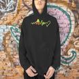 Heartbeat Avocado Reading Book Men Hoodie
