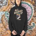 Hedgehog Book Lovers All Booked UP Retro Men Hoodie