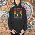 I'd Rather Be Reading Books And Drinking Coffee Cat For Men Women Kids Men Hoodie
