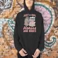 Just A Girl Who Loves Horses And Books Reading Animal Horse Men Hoodie