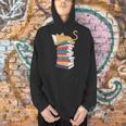 Kawaii Cat Lover Reading Books Librarian Humor Tee Men Hoodie