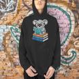 Koala Reading Book Glasses Bookworm Librarian Men Hoodie