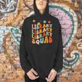 Library Squad Team Librarian Teacher Book Lover Retro Groovy Men Hoodie