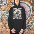 Life Is Short Buy The Book Skeleton Book Lover Reading Men Hoodie