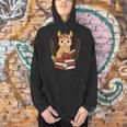 Llama Reading Book Graphic Llama With Book Floral Men Hoodie Llama Reading Book Graphic Llama With Book Floral Men Hoodie