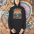 Take a Look It’s In a Book Vintage Sunset Mountain Reading Men Hoodie