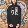 Love Books Book Stack Nerd Literary Readers Distressed Men Hoodie