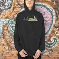 Love Books Heartbeat Reading Book Bibliophile Avid Reader Men Hoodie