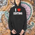 I Love Editing Heart Movie Film Newspaper Journalism Book Men Hoodie I Love Editing Heart Movie Film Newspaper Journalism Book Men Hoodie