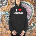I Love Literature Heart Books Writing Reading Read Write Men Hoodie