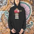 Monkey Reading Books And Drinking Tea Men Hoodie