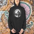 Mouse Reading Book Full Moon Lake Scenery Men Hoodie Mouse Reading Book Full Moon Lake Scenery Men Hoodie