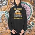 All I Need Is Books And Cats Men Hoodie All I Need Is Books And Cats Men Hoodie