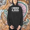 I Need a Hug Huge Stack Of Books Reading Book Lover Men Hoodie I Need a Hug Huge Stack Of Books Reading Book Lover Men Hoodie