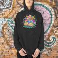 Open Book Surrounded By Colorful Spring Flowers Bloom Men Hoodie Open Book Surrounded By Colorful Spring Flowers Bloom Men Hoodie