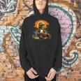 Outdoors Alligator Reading Book Men Hoodie Outdoors Alligator Reading Book Men Hoodie