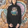 Owl Reading A Book Owls Wearing Glasses Librarian Men Hoodie Owl Reading A Book Owls Wearing Glasses Librarian Men Hoodie