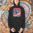 Patriotic Eagle Reading Book Read Blue Since 1776 Men Hoodie