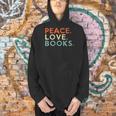 Peace Love Books Book Lover Reading Read Tee Men Hoodie Peace Love Books Book Lover Reading Read Tee Men Hoodie