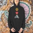 Peace Love Books Book Lovers Bookworm Men Hoodie