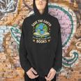 Planet With Books Reader Reading Environmentalist Earth Day Men Hoodie