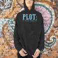 Plot It Builds Character Book Reading Literary Pun Men Hoodie