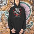 Read Your Heart Out Valentine Book Lover Reading Teacher Men Hoodie
