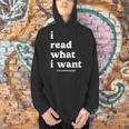 I Read What I Want Banned Books Club For Bibliophile Reading Men Hoodie