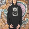 The Reader Tarot Card Books Skeleton Reading Book Men Hoodie