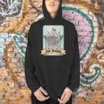 The Reader Tarot Card Skeleton With Book Lover Bookworm Men Hoodie The Reader Tarot Card Skeleton With Book Lover Bookworm Men Hoodie