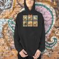 Reading Book Lover Bookish Cat Mom Cat Reading Books Stamps Men Hoodie