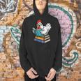 Reading Chicken Bookworm Cute Chicken With Glasses Books Men Hoodie Reading Chicken Bookworm Cute Chicken With Glasses Books Men Hoodie