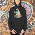 Reading Pug Bookworm Cute Pug With Glasses Books Men Hoodie