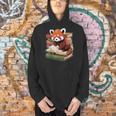 Red Panda Reading Book Animal Bookworm Men Hoodie