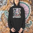 Retired Teacher Gnome Reading A Book Retirement Plan Men Hoodie