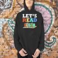 Retro Reading Teacher Book Lover Let's Read Men Hoodie