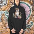 Staffordshire Bull Terrier Books Flowers Book Reading Men Hoodie Staffordshire Bull Terrier Books Flowers Book Reading Men Hoodie