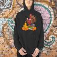 Turkey Reading Books Fall Thanksgiving Teacher Book Men Hoodie Turkey Reading Books Fall Thanksgiving Teacher Book Men Hoodie