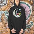 UFO Alien Astronaut Reading Book In Space Men Hoodie