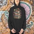 Vintage Books And Flowers Botanical Reading Illustration Men Hoodie